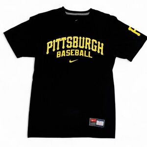 Nike Pittsburgh Pirates Baseball T-Shirt Size Small Black Sports Tee